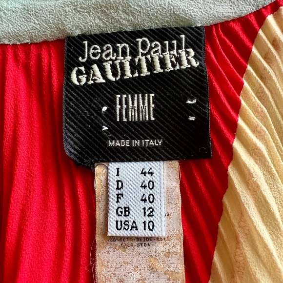 SOLD! Jean Paul Gaultier Femme Silk Halter Dress IT44 US10 Beaded Ties VTG Rare - Picture 9 of 16